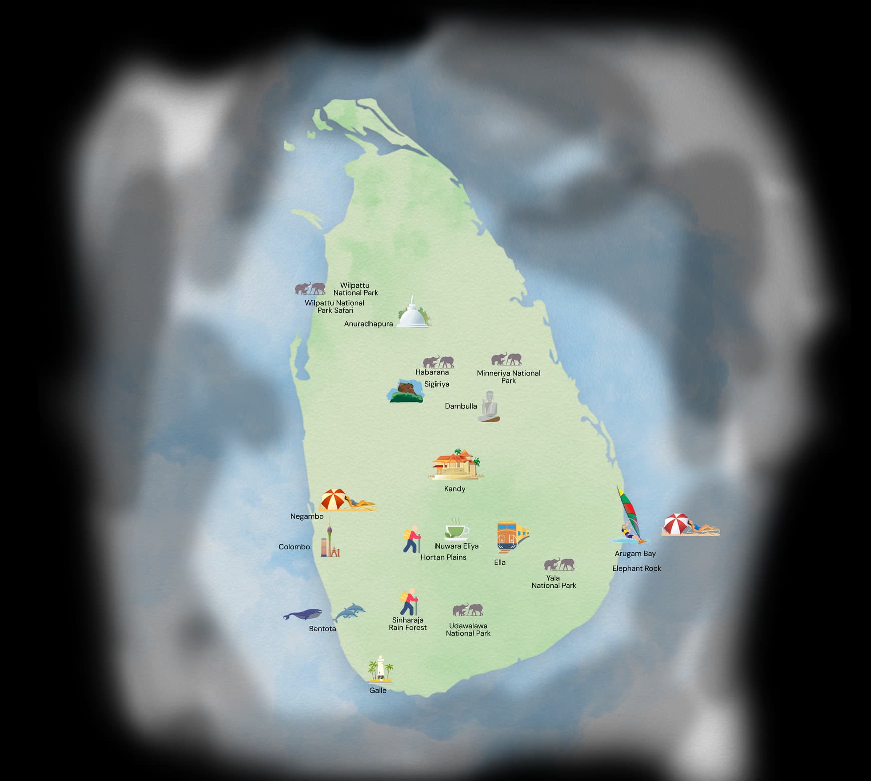 wildlife tour map